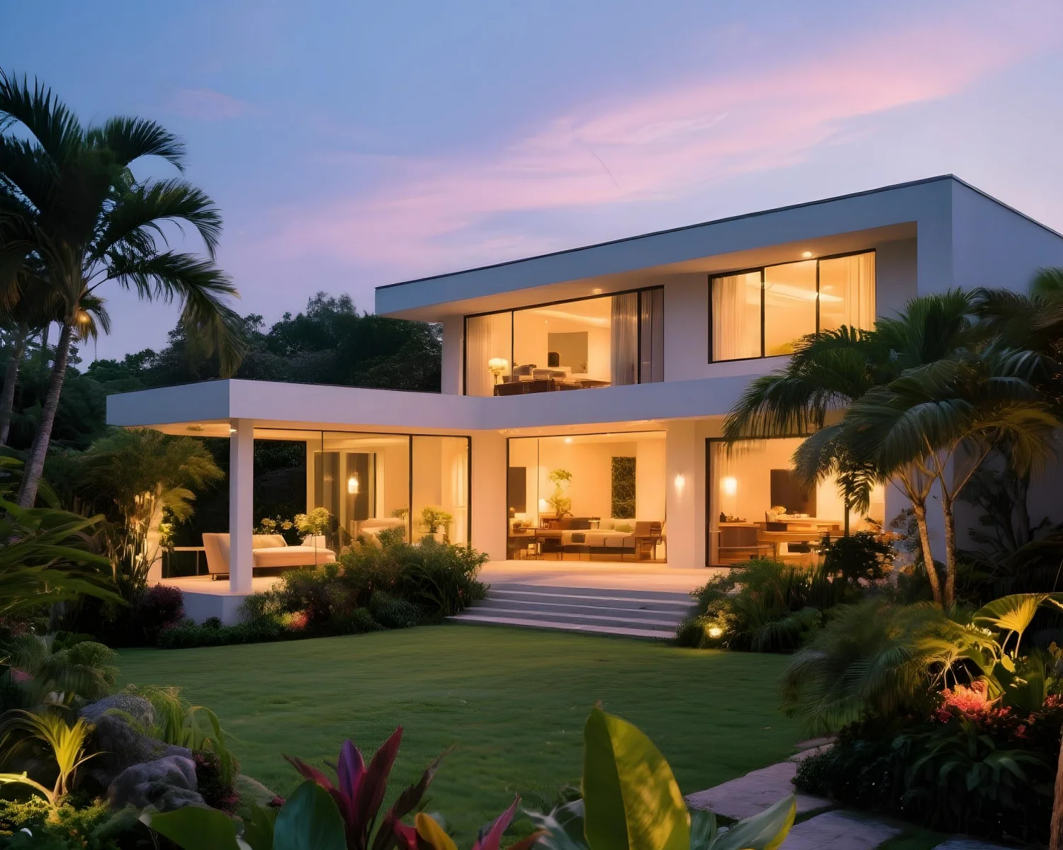 LuxOne contemporary villa facade